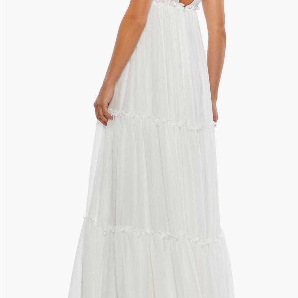 Mac Duggal White Wedding Dress - Picture 3 of 16